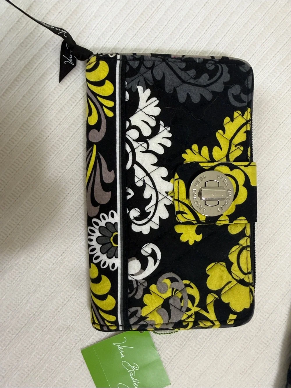 Vera Bradley Turn Lock Wallet & Make up bag Floral Quilted Baroque set